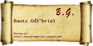 Bautz Gábriel névjegykártya